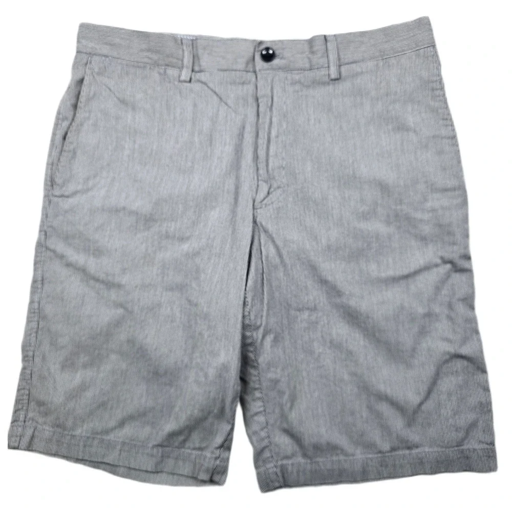 Banana Republic Striped Shorts Mens 34 Blue White Cotton Seersucker Style Casual